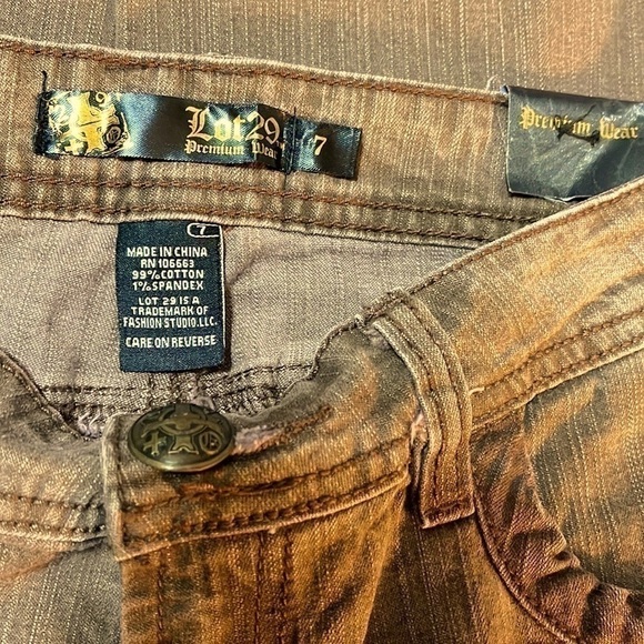 Lot 29 Sand Brown Denim Bootcut Jeans Junior’s Size 7 - Picture 5 of 6